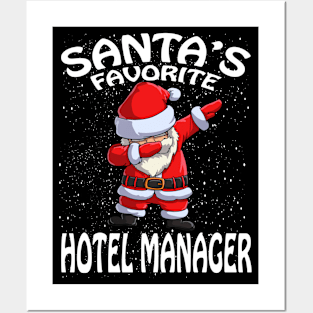 Santas Favorite Hotel Manager Christmas Posters and Art